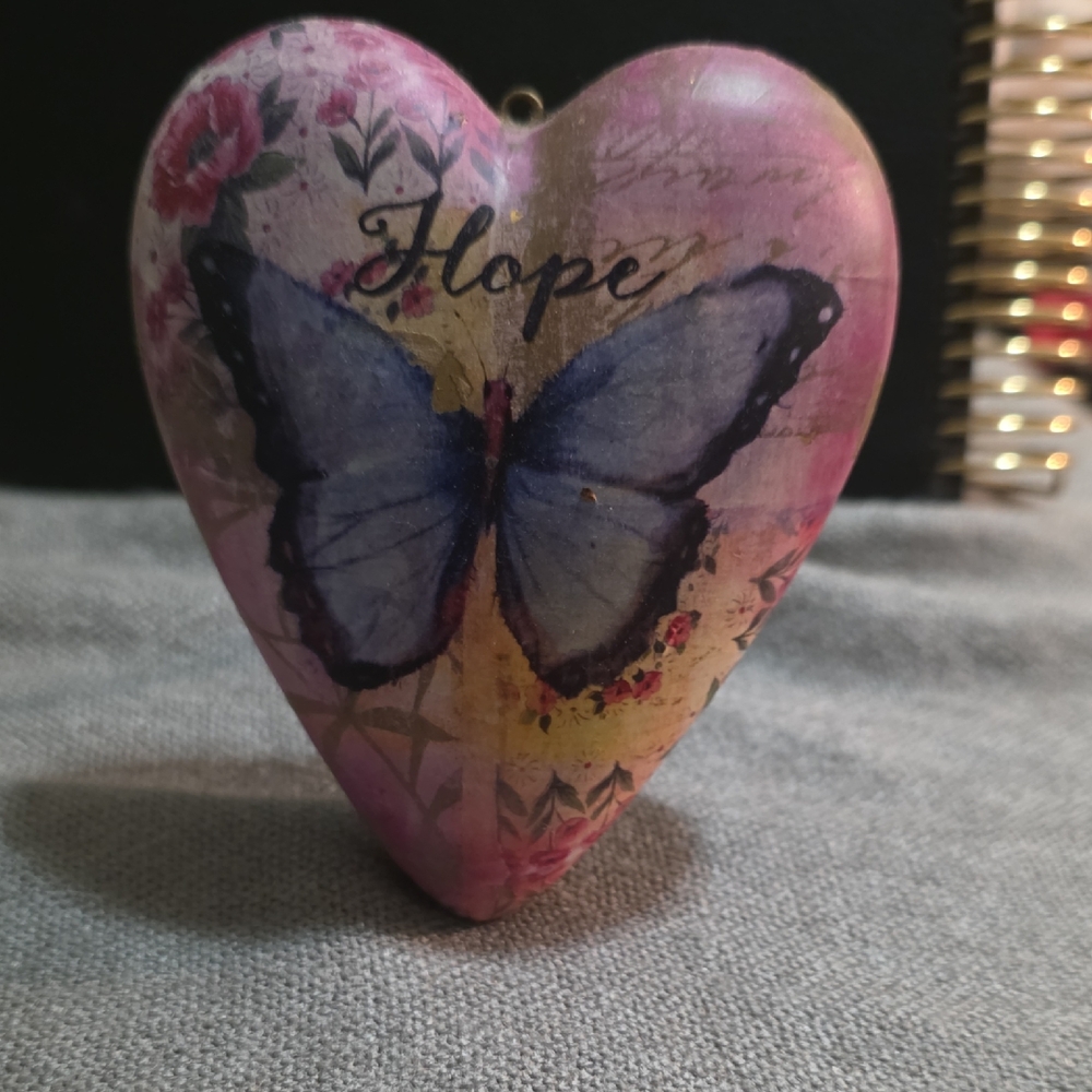 Decorative Heart with Butterfly Design